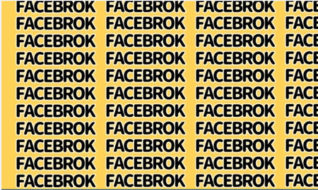 RETO VISUAL nivel PRO: solo el 2% encontró la palabra FACEBOOK ¡en 3 segundos! RETO VISUAL nivel PRO: solo el 2% encontró la palabra FACEBOOK ¡en 3 segundos!
