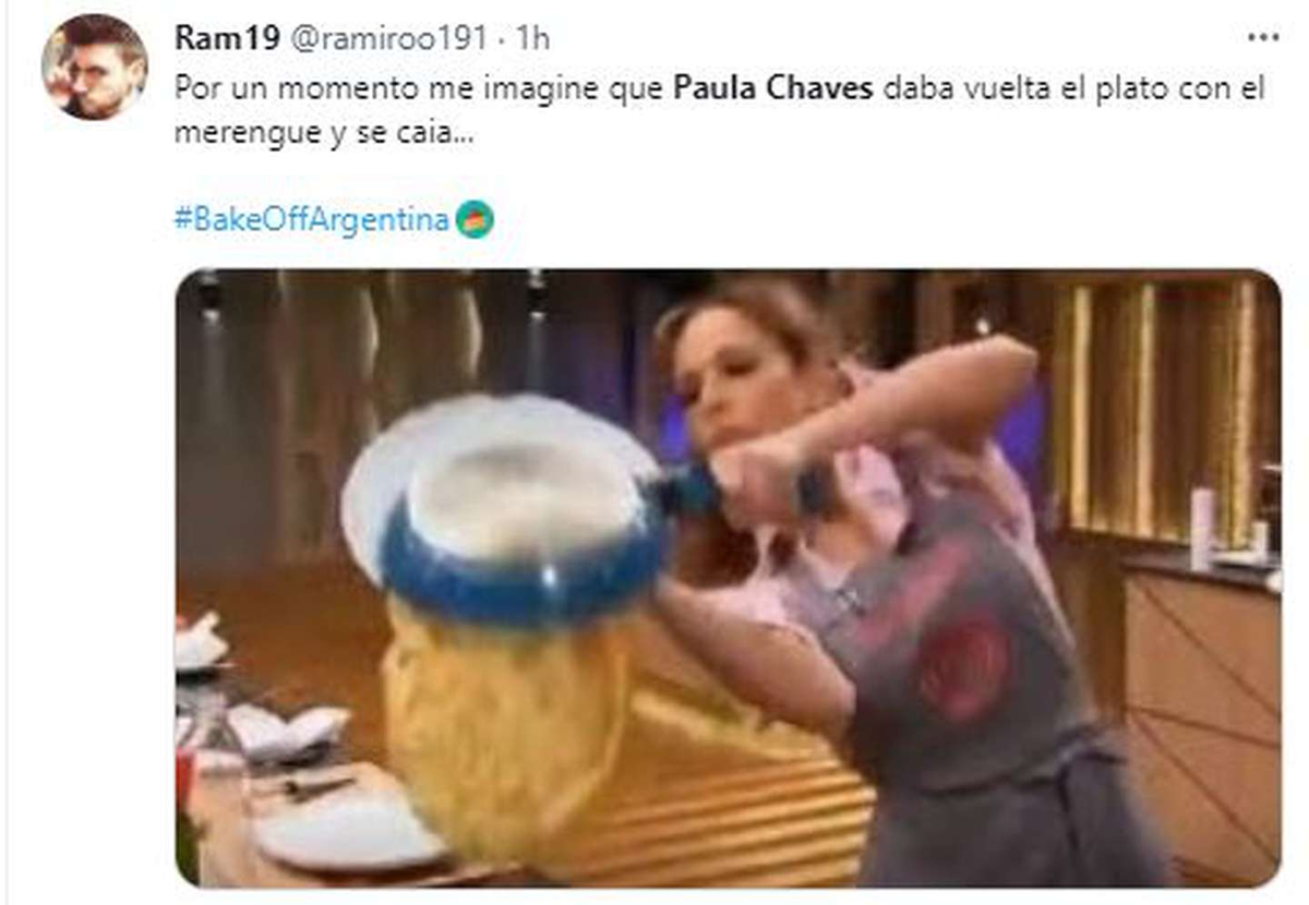 Los memes m&aacute;s divertidos despu&eacute;s del desaf&iacute;o que gan&oacute; Paula Chaves en "Bake Off Argentina".