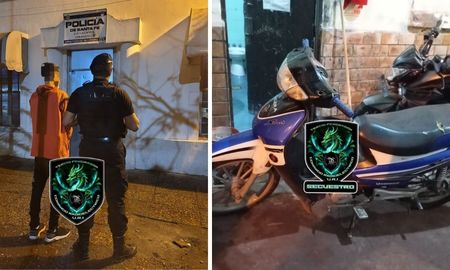 Un motochorro fue detenido tras asaltar a dos mujeres Un motochorro fue detenido tras asaltar a dos mujeres