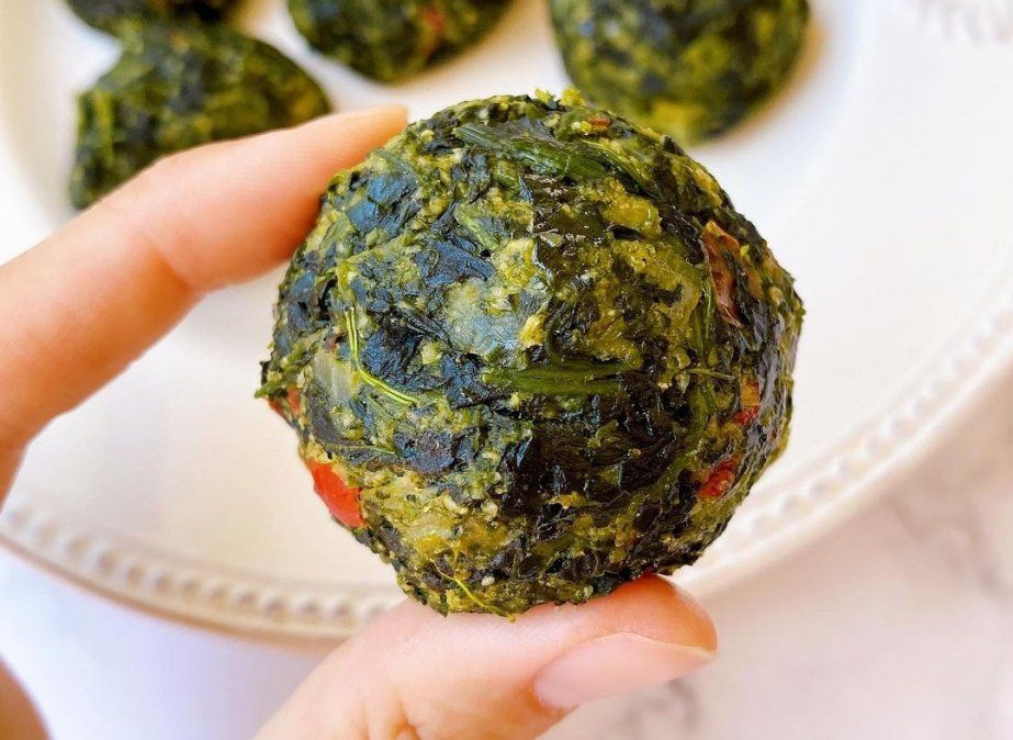 Bombas de acelga, un plato nutritivo.