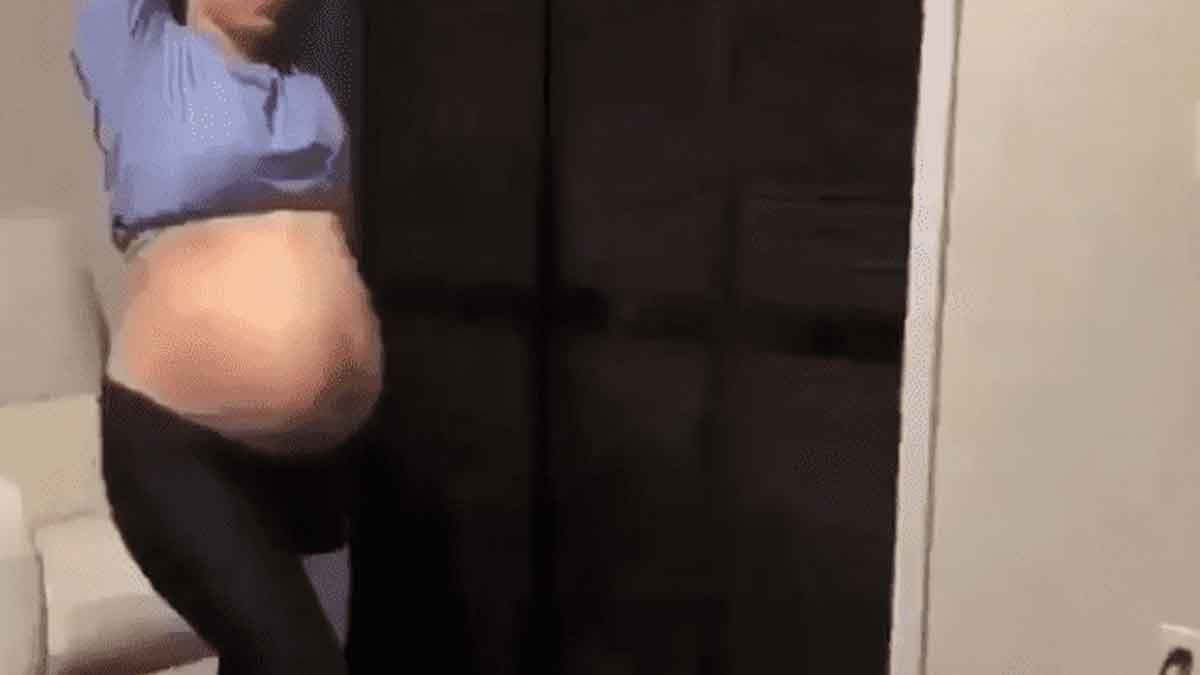 Video: una embarazada intenta hacer acrobacia y termina mal