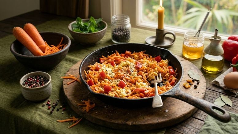 Zanahoria, huevo y morrón: la receta que se puede hacer en 20 minutos