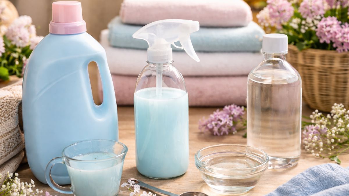 Esta mezcla de suavizanet y acohol permite perfumar telas y ambientes sin lavar.