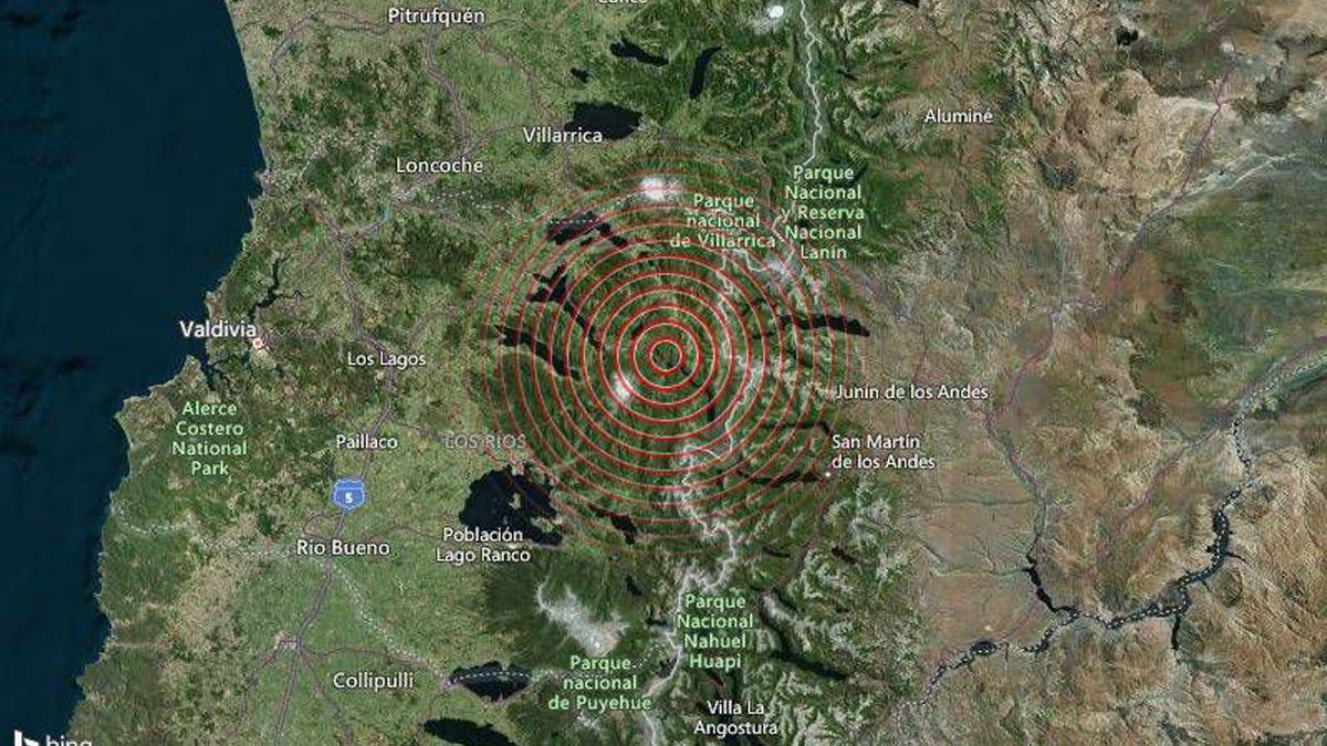 Según informó el Servicio Nacional de Sismología de Chile