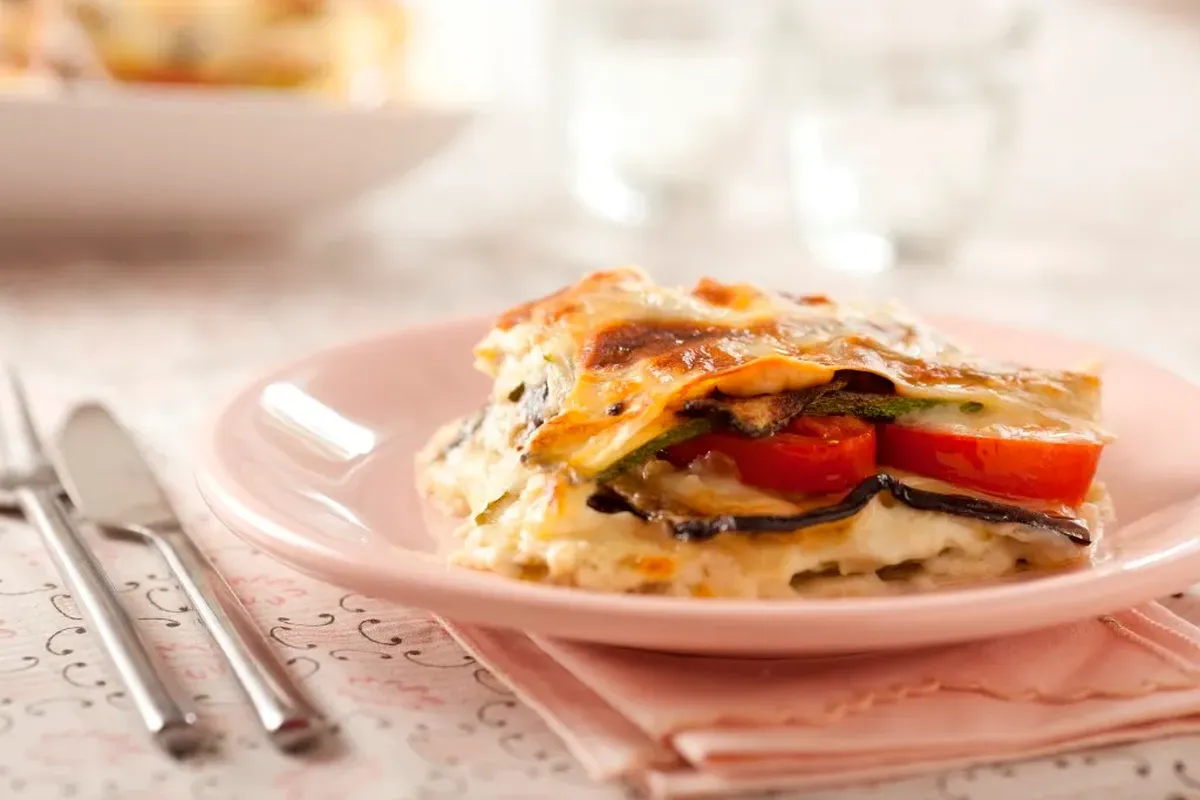 Lasagna de vegetales y dos quesos