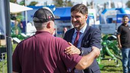 En Expoagro, Maximiliano Pullaro, volvió a reclamar la baja de retenciones.&nbsp;
