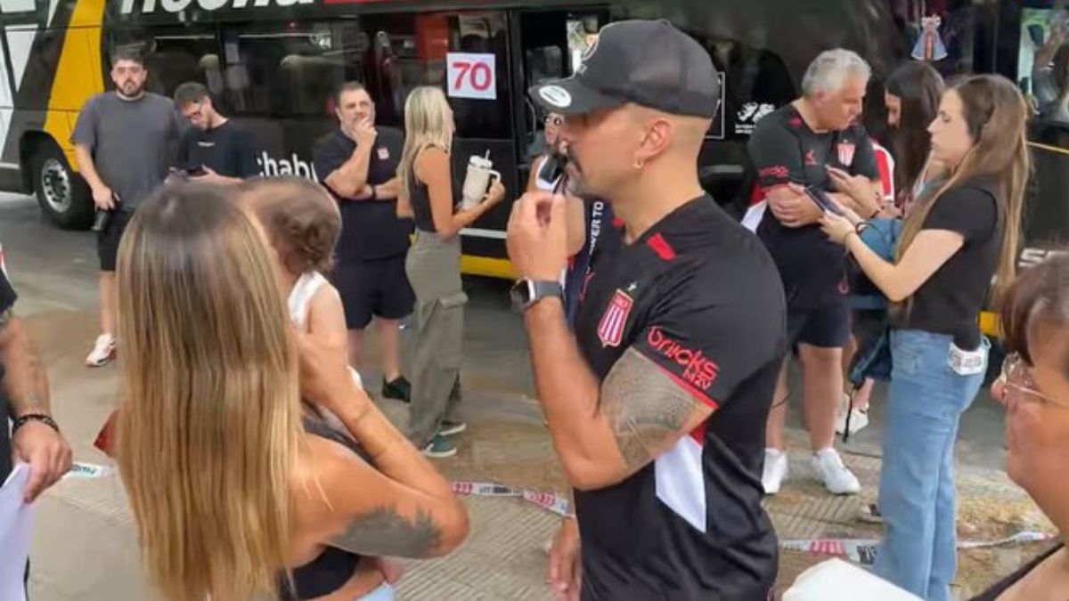 Verón viajó entre los hinchas hasta San Nicolás para la final entre Estudiantes y Platense