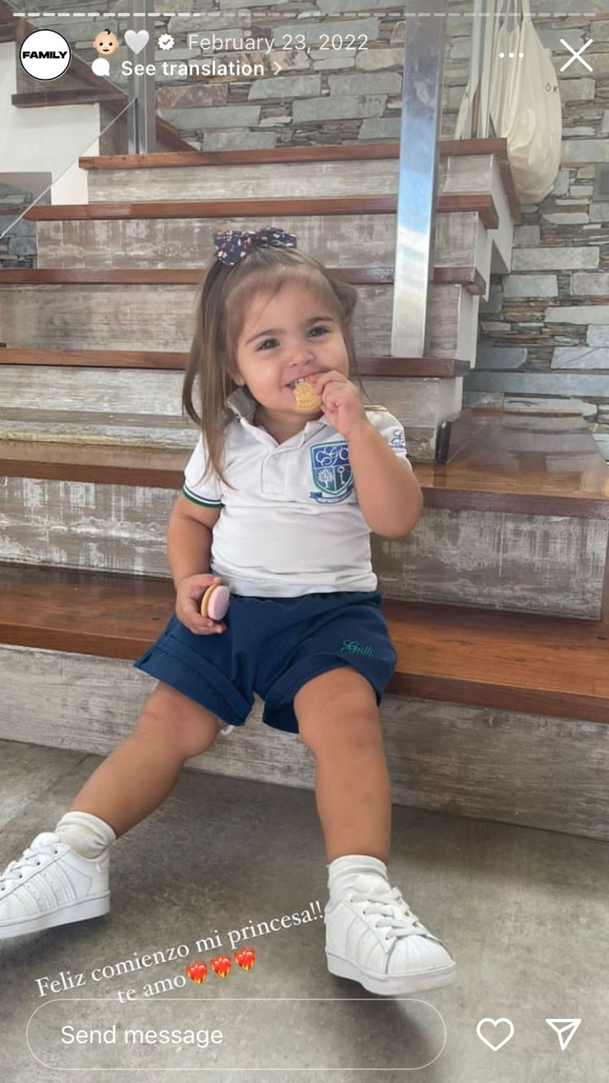 Enzo Fernández también subía fotos en su antigua propiedad y en muchas de ellas la protagonista es su hija de tres años, Olivia.