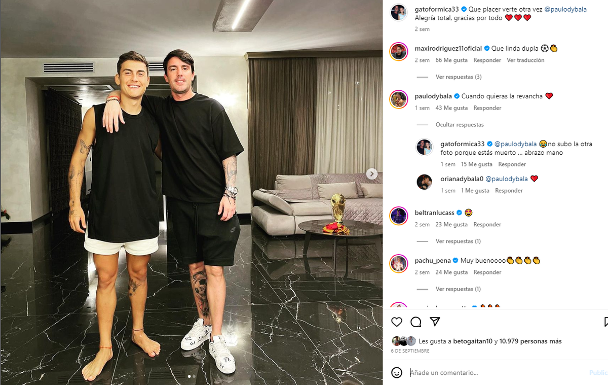 Mauro Formica y Paulo Dybala juntos en Córdoba. Mauro Formica y Paulo Dybala juntos en Córdoba.