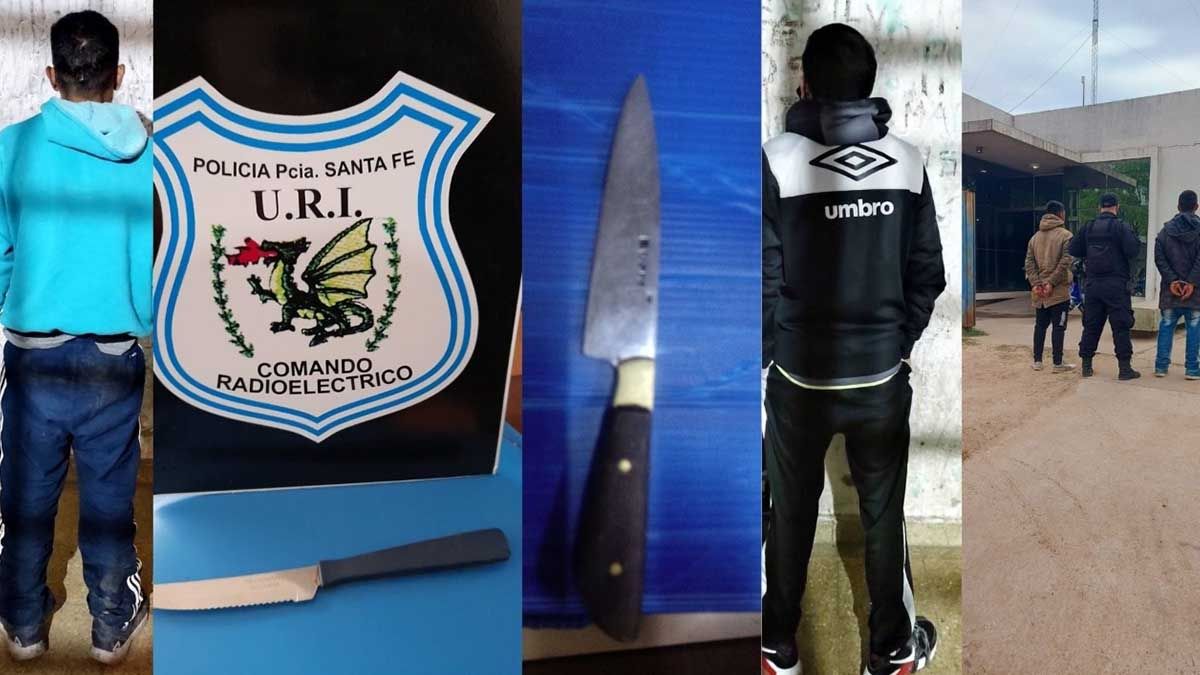 Incautaron cuatro armas blancas y trasladaron a seis personas.