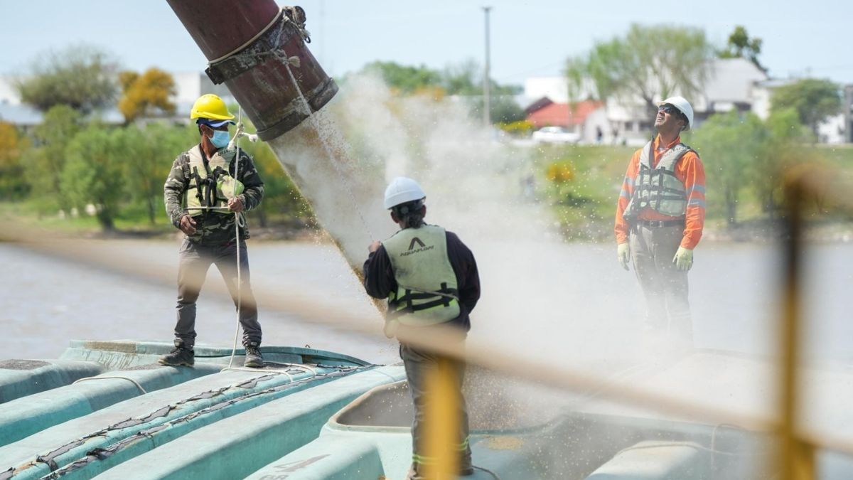 Se trasladaron 5.000 toneladas de soja hasta Timbúes.