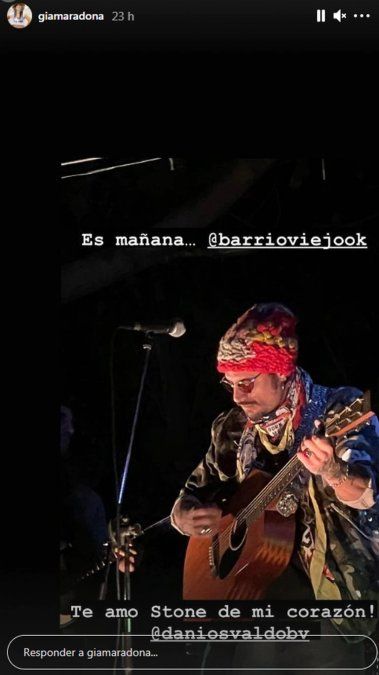 La dedicatoria de Gianinna Maradona a Daniel Osvaldo.