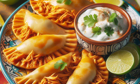 Receta sencilla y rápida de empanadas de arroz con pollo Receta sencilla y rápida de empanadas de arroz con pollo