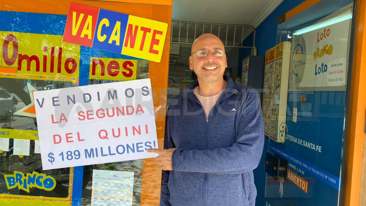 Adrián Fernández es propietario de la Agencia Suipacha, el local donde se vendió la boleta ganadora del Quini 6.