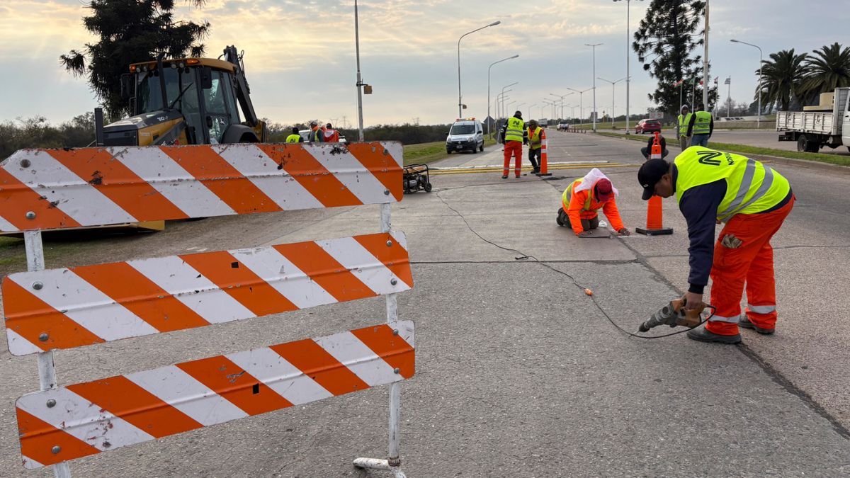 Comenzó la obra de bacheo de pavimento rígido en los accesos al Túnel Subfluvial.