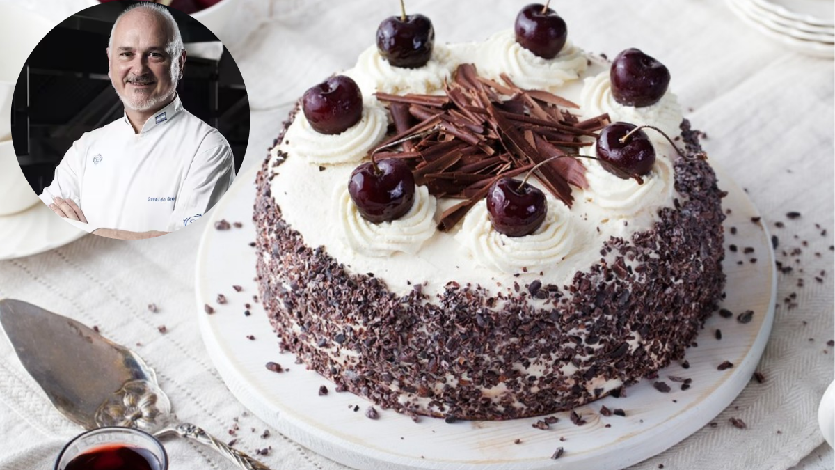 La deliciosa torta selva negra al estilo Osvaldo Gross.
