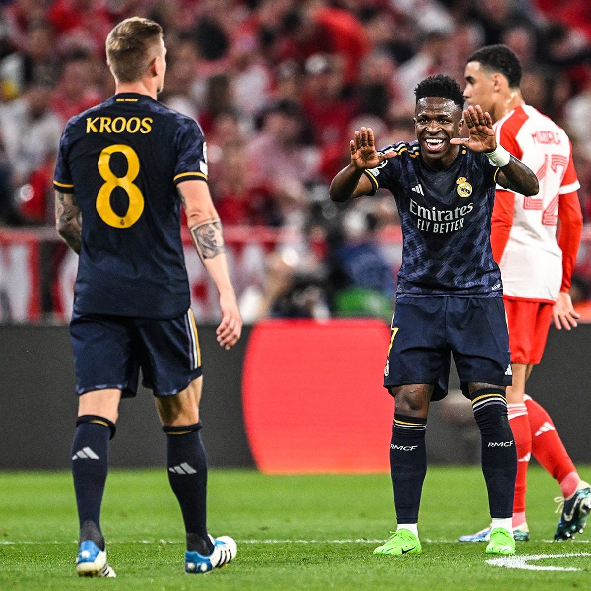 Vinicius Jr fue elegido como la figura del partido, tras marcar un doblete. Vinicius Jr fue elegido como la figura del partido, tras marcar un doblete.