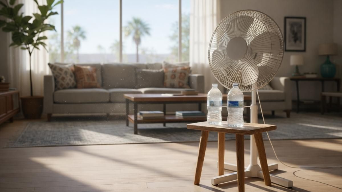 El uso de sal en el agua de las botellas es el secreto para que el hielo dure hasta un 30% más bajo el flujo de aire del ventilador.&nbsp;