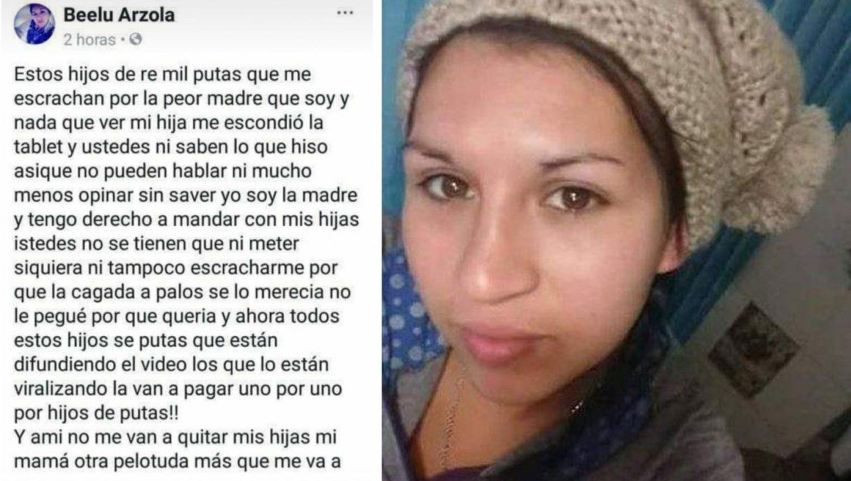 La madre que le pegó a su hija por una tablet dijo que la nena “se lo merecía”