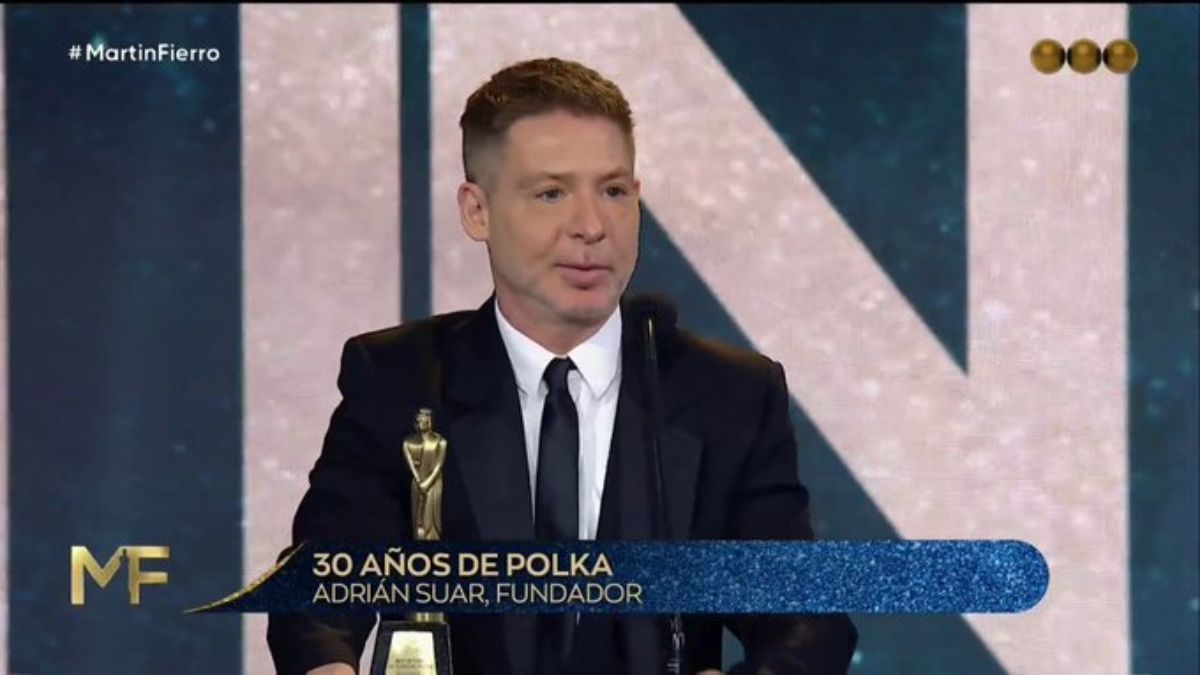 Martín Fierro 2024: Adrián Suar recibió el premio homenaje por los 30 años de Polka