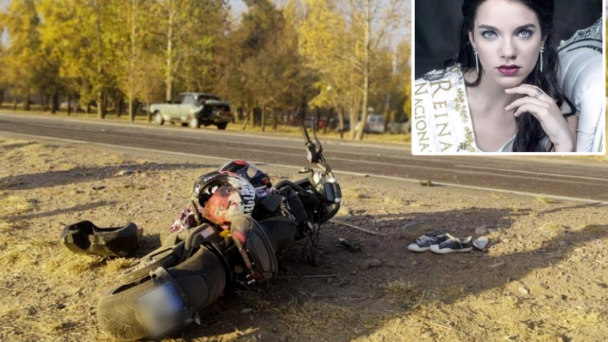 Una ex reina de la Vendimia y su pareja sufrieron un grave accidente de moto en Mendoza