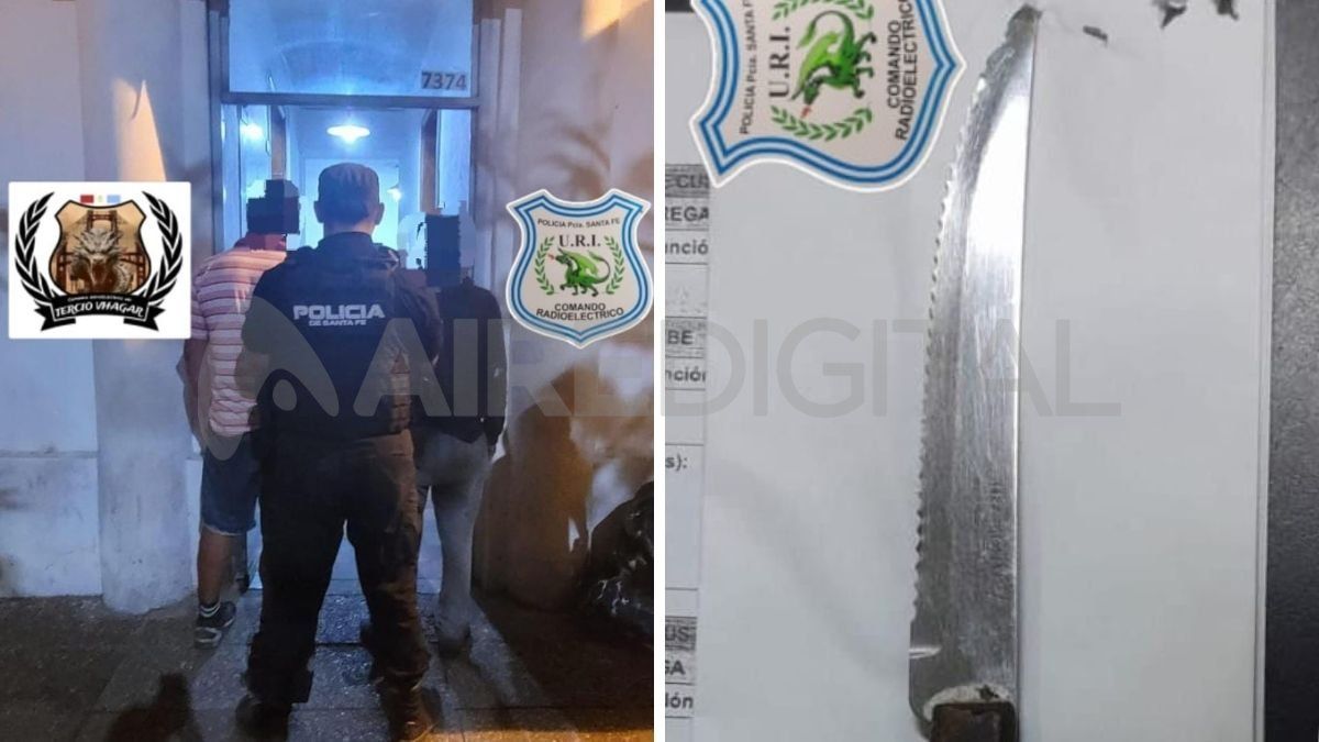 Seis personas detenidas y varias armas blancas secuestradas.