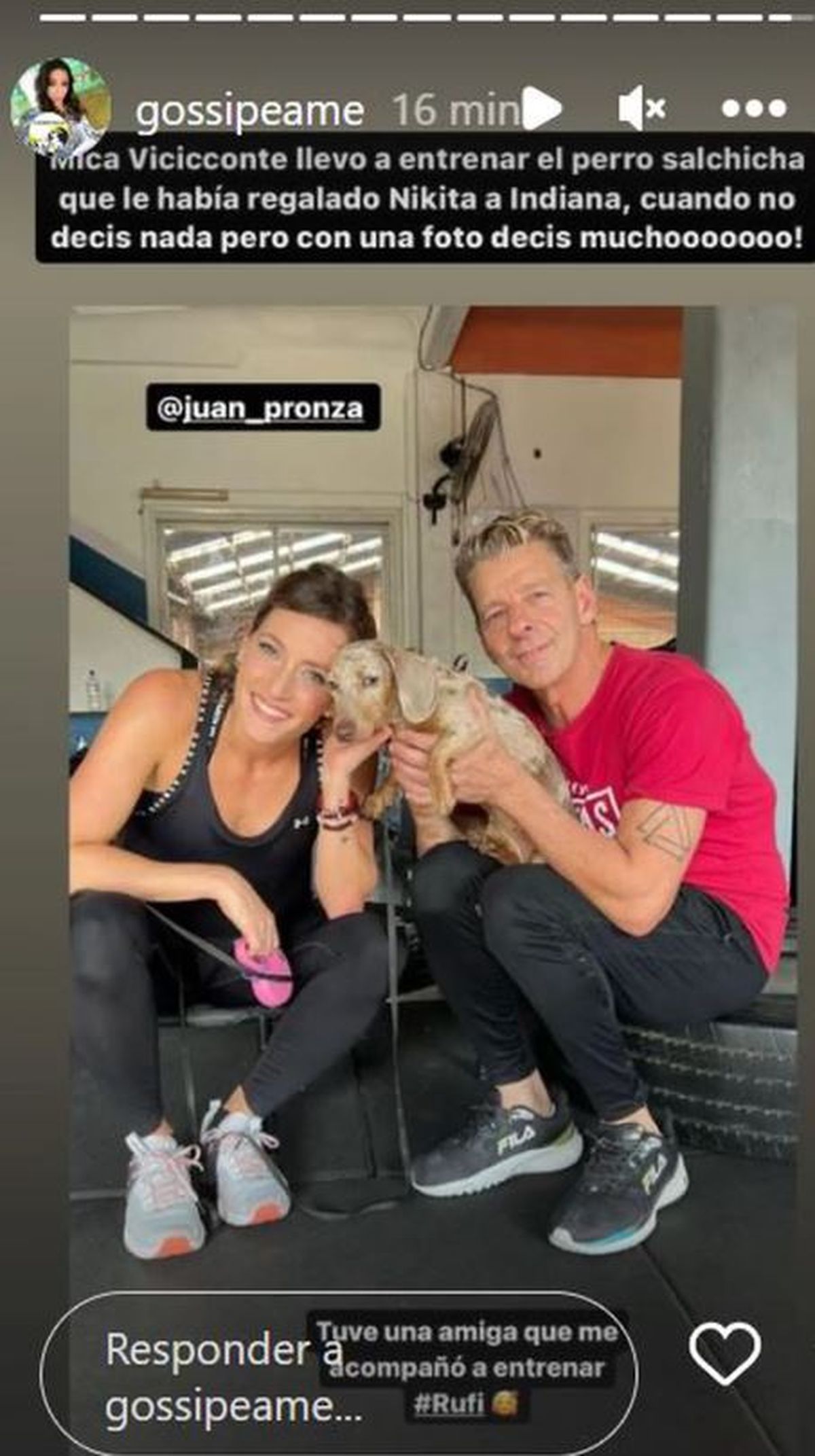 Mica Viciconte mostró que Indiana pudo recuperar a Rufi, la perra que Nicole Neumann se negaba a darle.