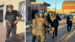 la amenaza de un jubilado que termino muerto al enfrentarse a tiros con los policias que lo allanaron: ¿queres que te mate, la c... de tu madre?