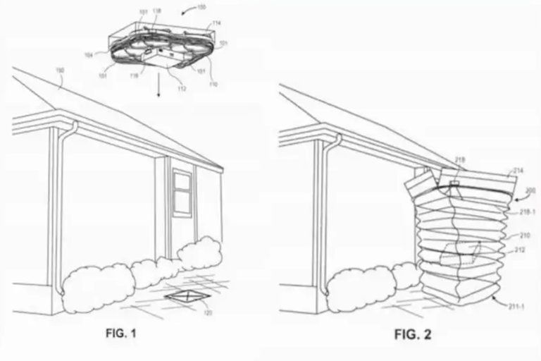 Un tubo de entregas para drones.