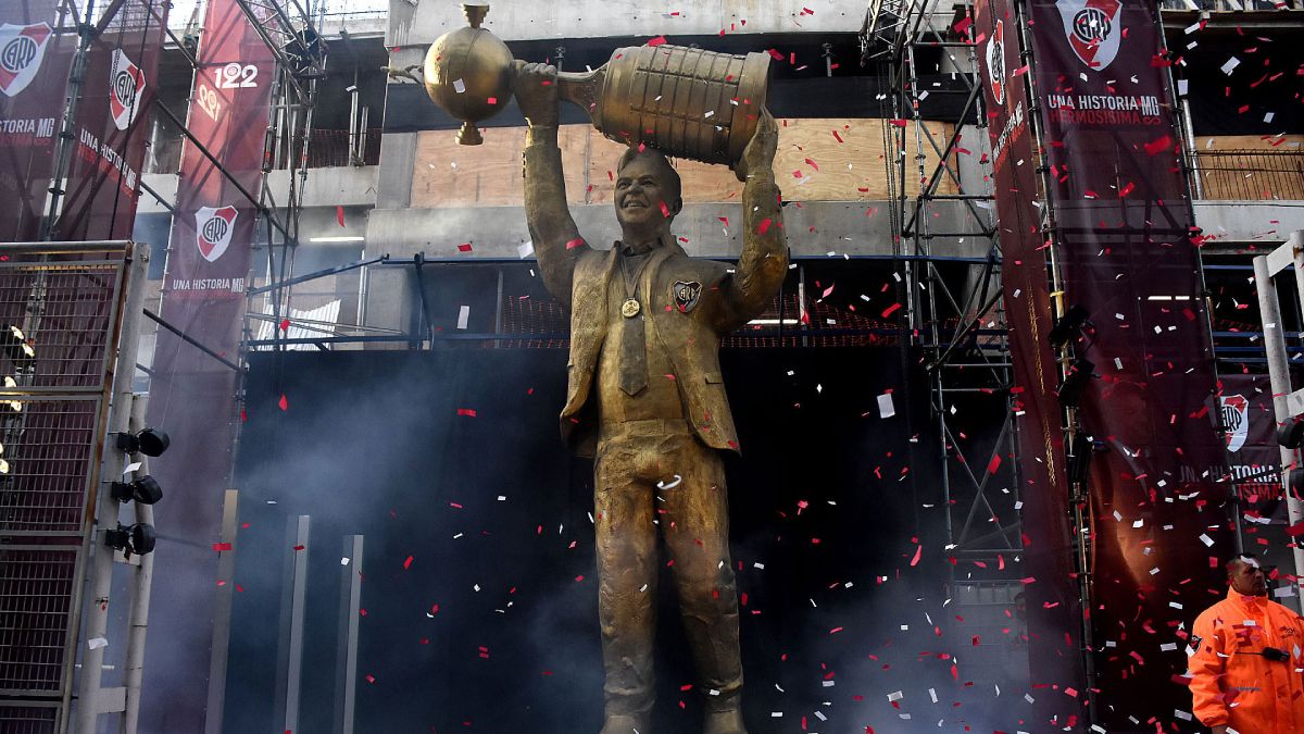 El sábado se reveló cómo quedó la estatua de Marcelo Gallardo