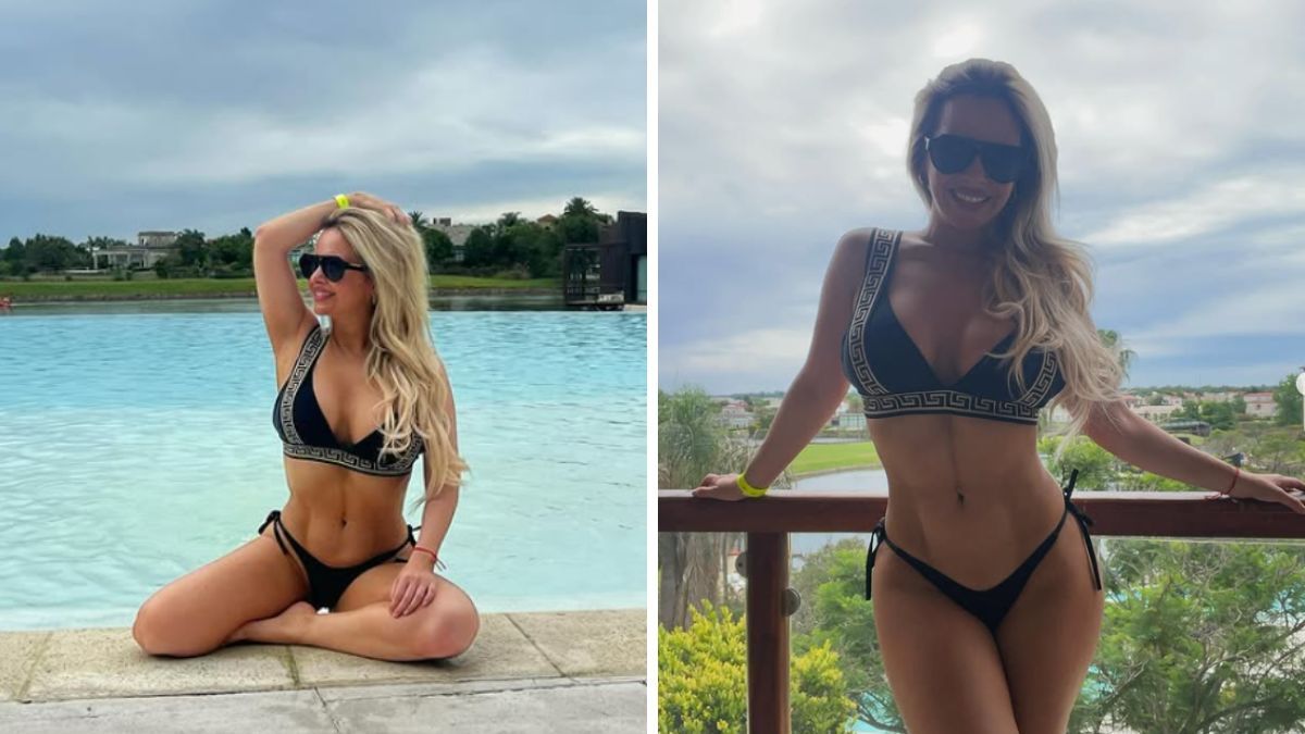 Alejandra Maglietti posó con una microbikini negra diminuta. Alejandra Maglietti posó con una microbikini negra diminuta.