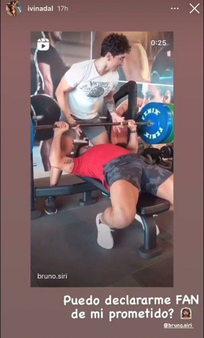 La historia de instagram de Ivana Nadal que despertó los rumores de casamiento.