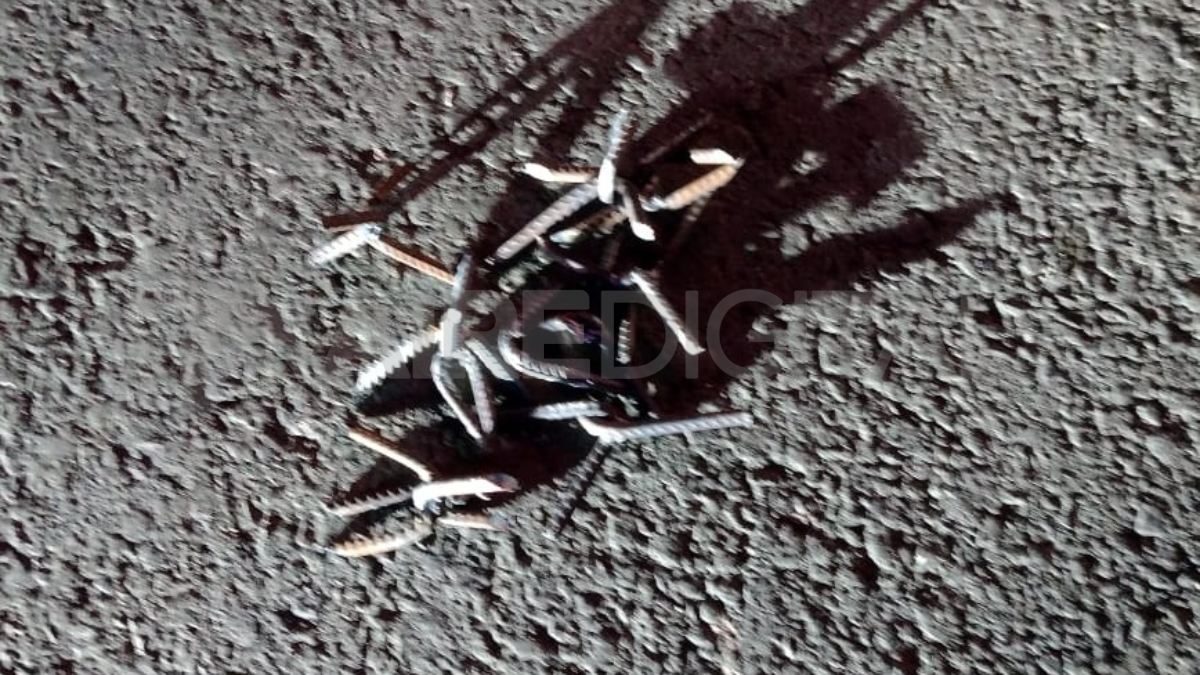 Carlos confirmó que ocho vehículos perdieron sus cubiertas en diferente modo y cantidad.