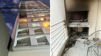Se incendió el balcón de un departamento en el macrocentro: rescataron a un perro del humo