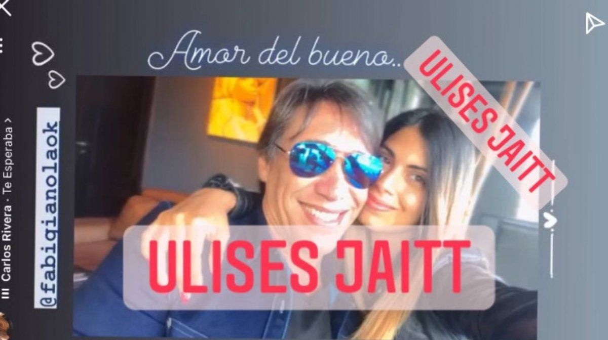 Fabián Gianola con su nueva novia.