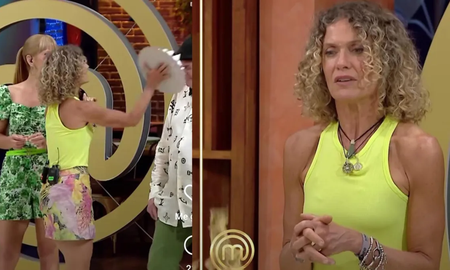 Maru Botana le estampó un tortazo a un jurado de MasterChef: el video Maru Botana le estampó un tortazo a un jurado de MasterChef: el video