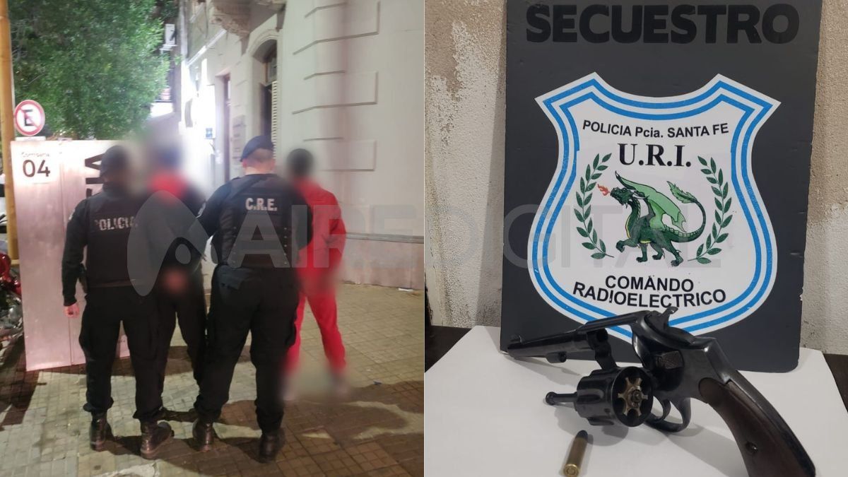 Dos detenidos y un arma secuestrada.