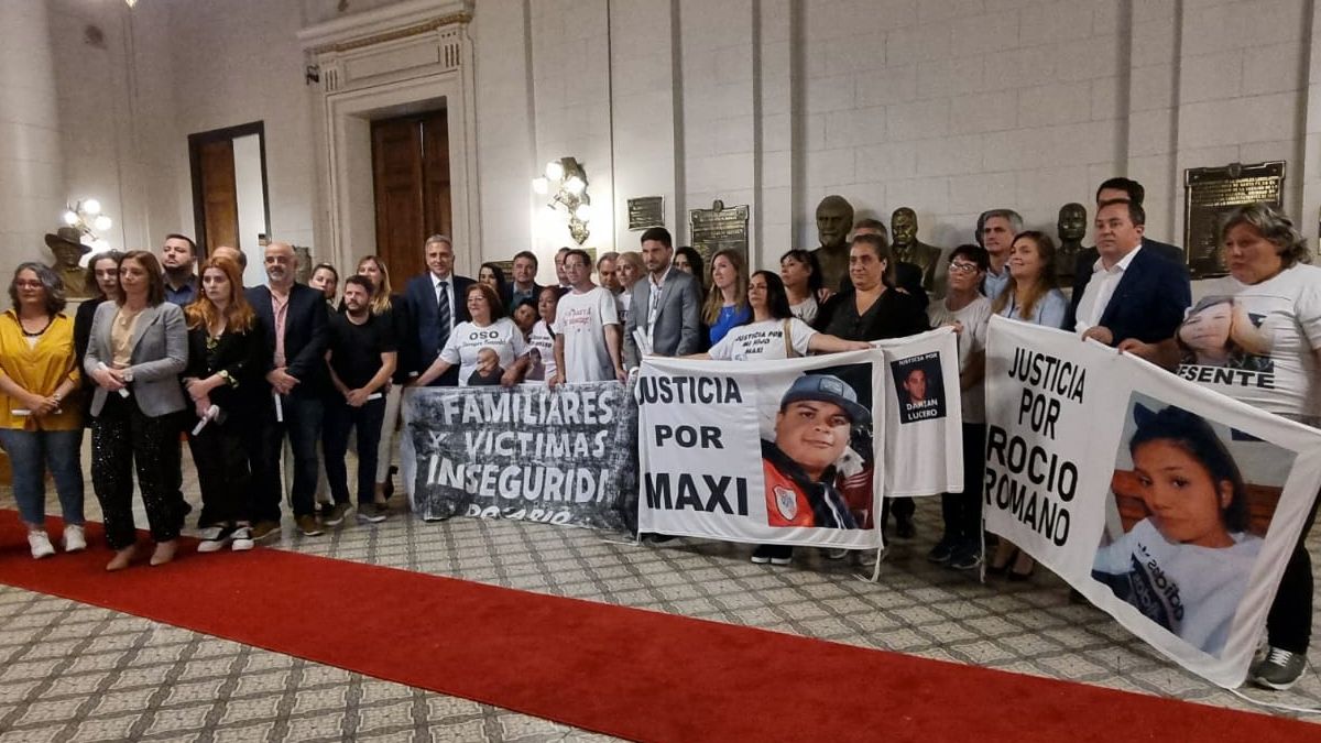 Familiares de víctimas de delitos acompañaron el tratamiento de la ley.