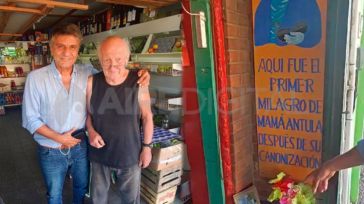 Luis Mino visitó a Hugo Schnell en su verdulería