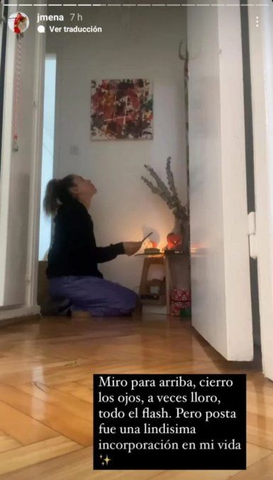 Jimena Barón y sus métodos para mantener equilibrio espiritual.