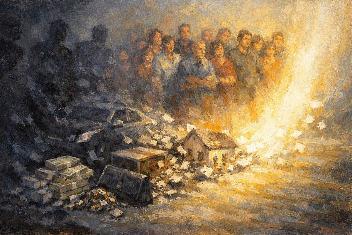 La sociedad como víctima del narcotráfico y su derecho a resarcirse. (Imagen realizada con IA)