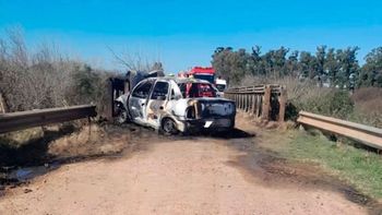 Un hombre de 63 años murió calcinado tras chocar contra un puente en Gualeguaychú