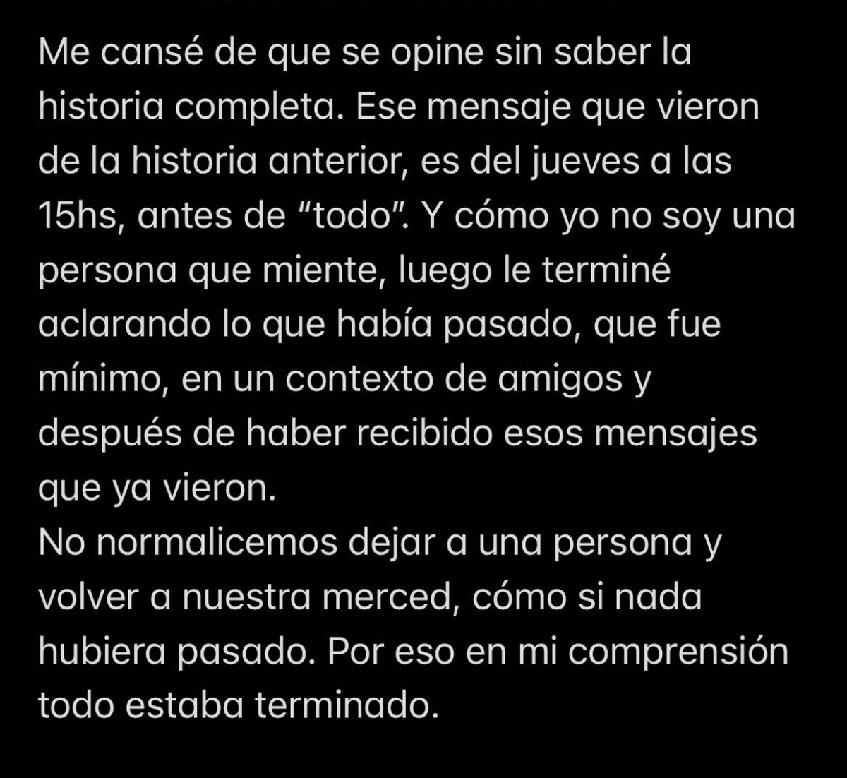 El comunicado de Nicolás Grosman, de Gran Hermano. El comunicado de Nicolás Grosman, de Gran Hermano.