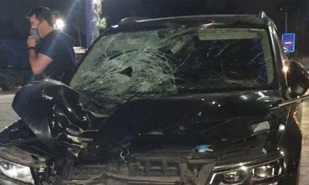 Así quedó el auto del ex arquero después del accidente. Twitter Así quedó el auto del ex arquero después del accidente. Twitter