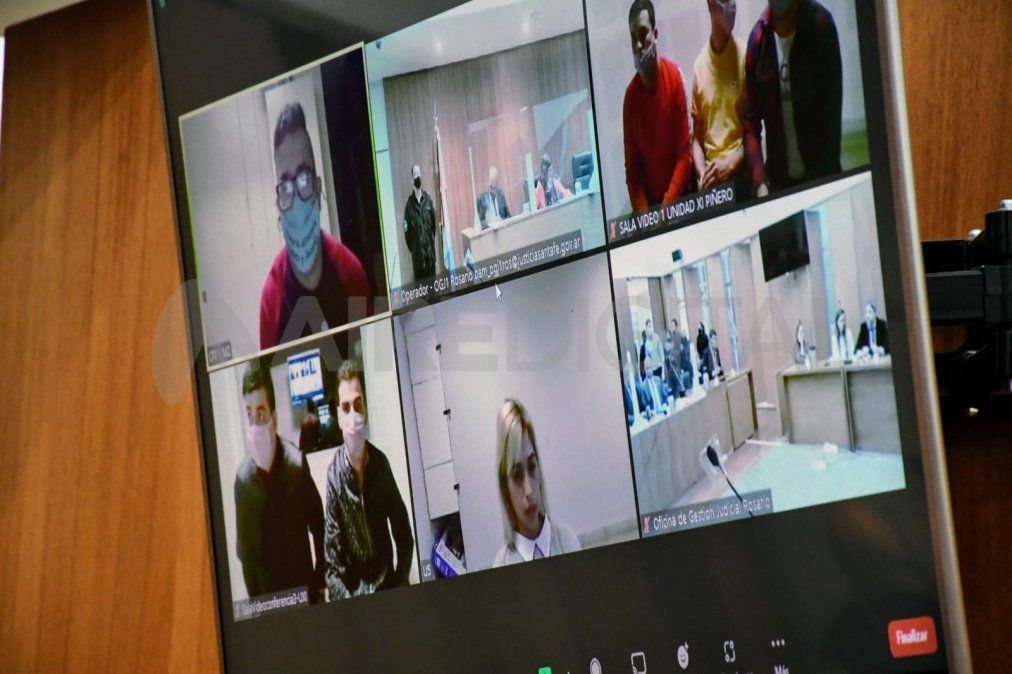 Los imputados escucharon la sentencia de forma remota, desde las distintas cárceles en las que se encuentran detenidos.
