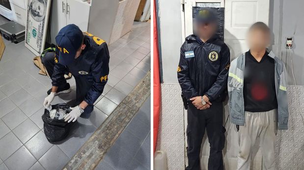 Además del secuestro de droga, se sutrajo 2 millones de pesos en efectivo.