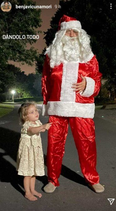 Magnolia junto a su papá Noel.