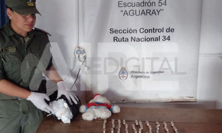 Salta: encontraron cocaína oculta en un peluche Salta: encontraron cocaína oculta en un peluche