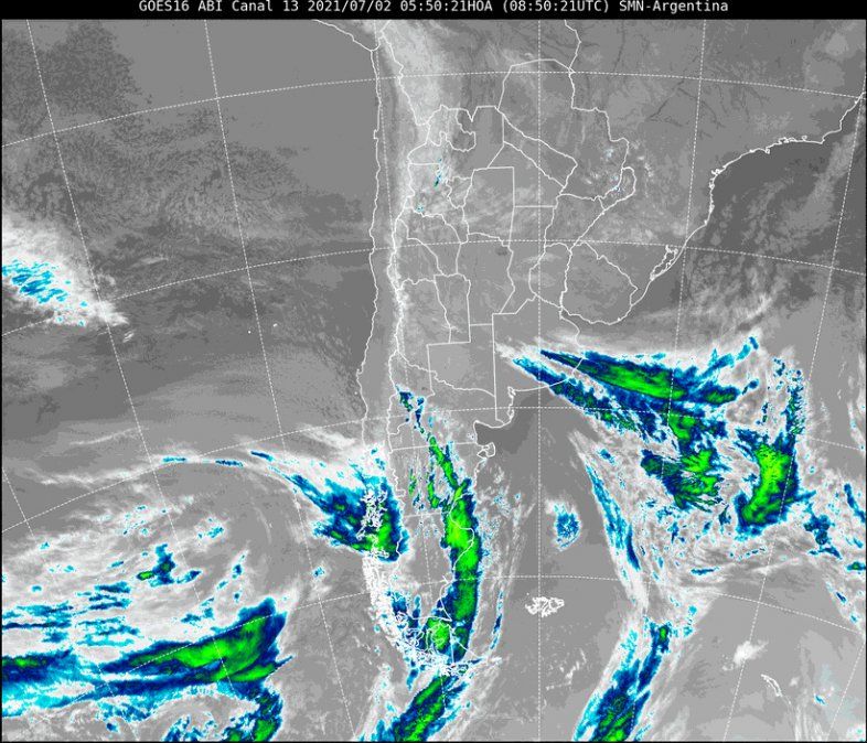 Imagen satelital. SMN.