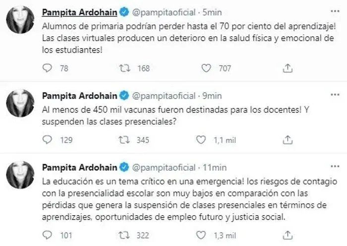 Pampita contra las medidas de Alberto Fernandez